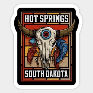 Hot Springs South Dakota Native American Bison Skull Sticker